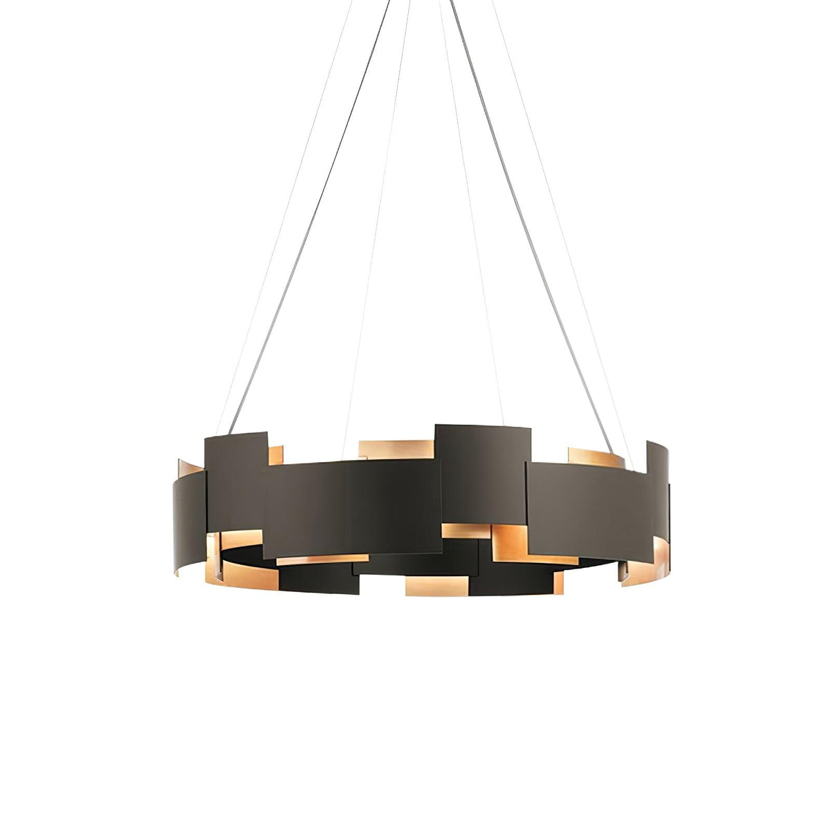 Kichler Oval Chandelier ∅ 31.4″ x H 29.5″ / Dia 80cm x H 75cm / Black + Gold Chandelier