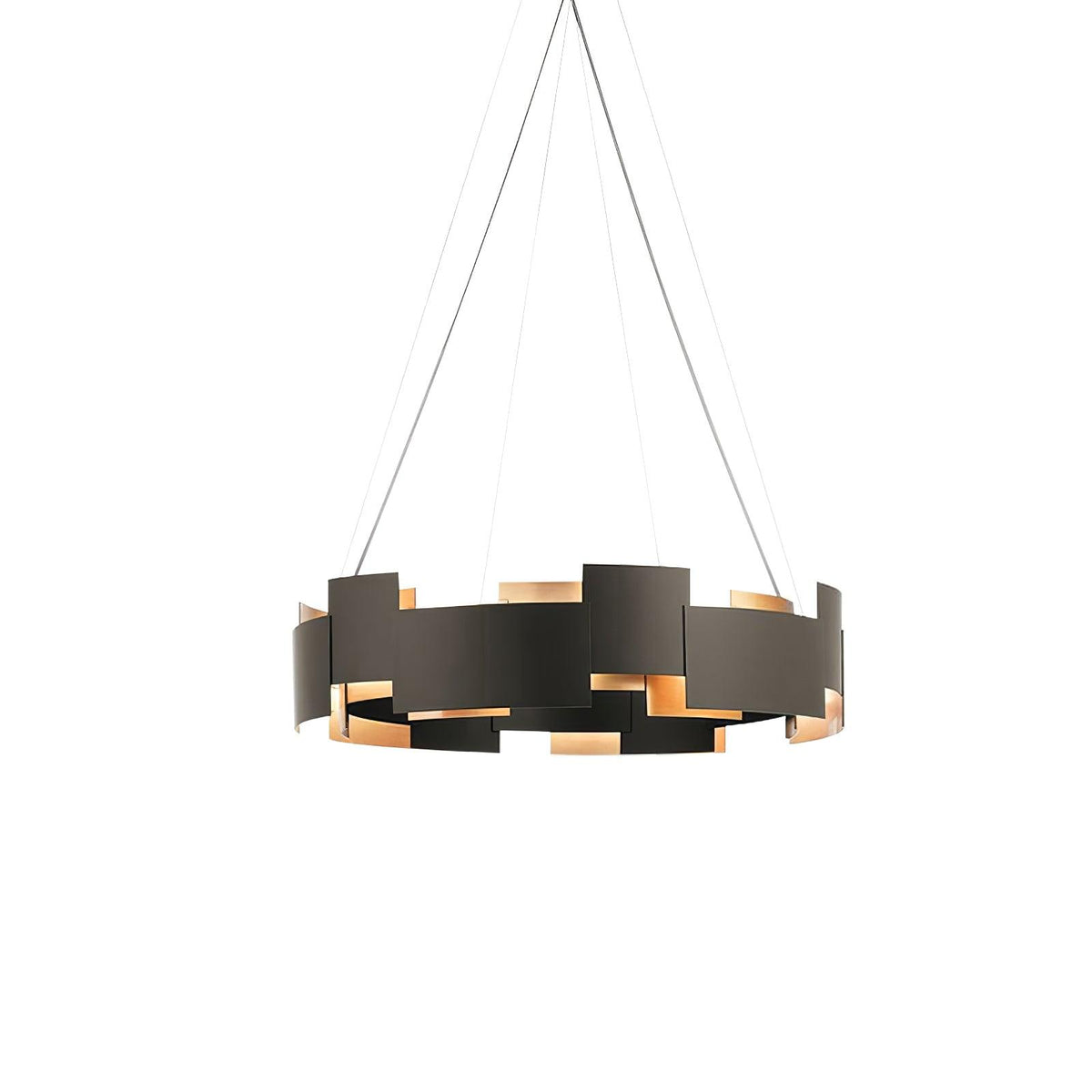 Kichler Oval Chandelier ∅ 23.6″ x H 29.5″ / Dia 60cm x H 75cm / Black + Gold Chandelier