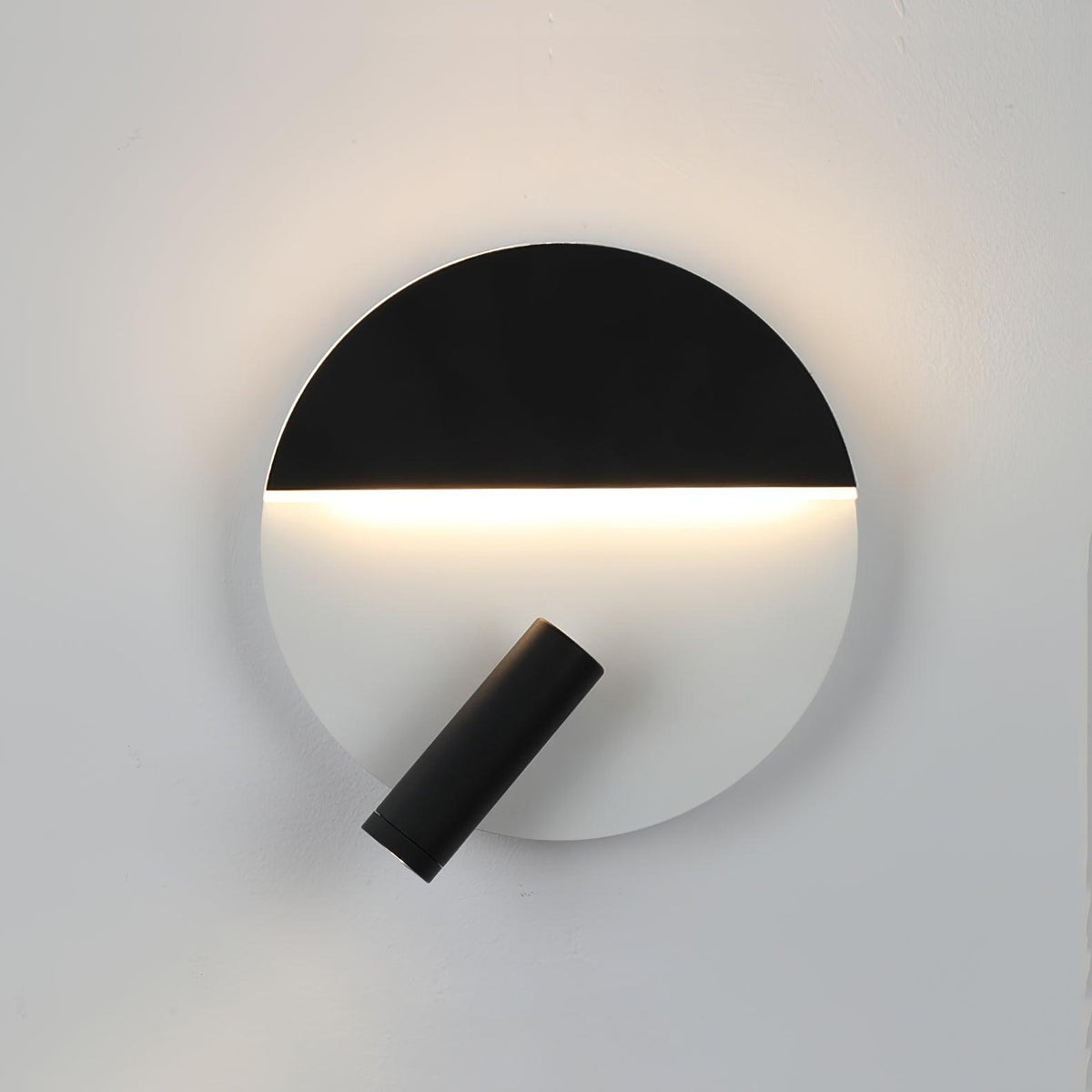 Kneeland Rotatable Wall Lamp ? 7.9″ x H 7.9″ / Dia 20cm x H 20cm / Black + White / Warm Light Wall lamp