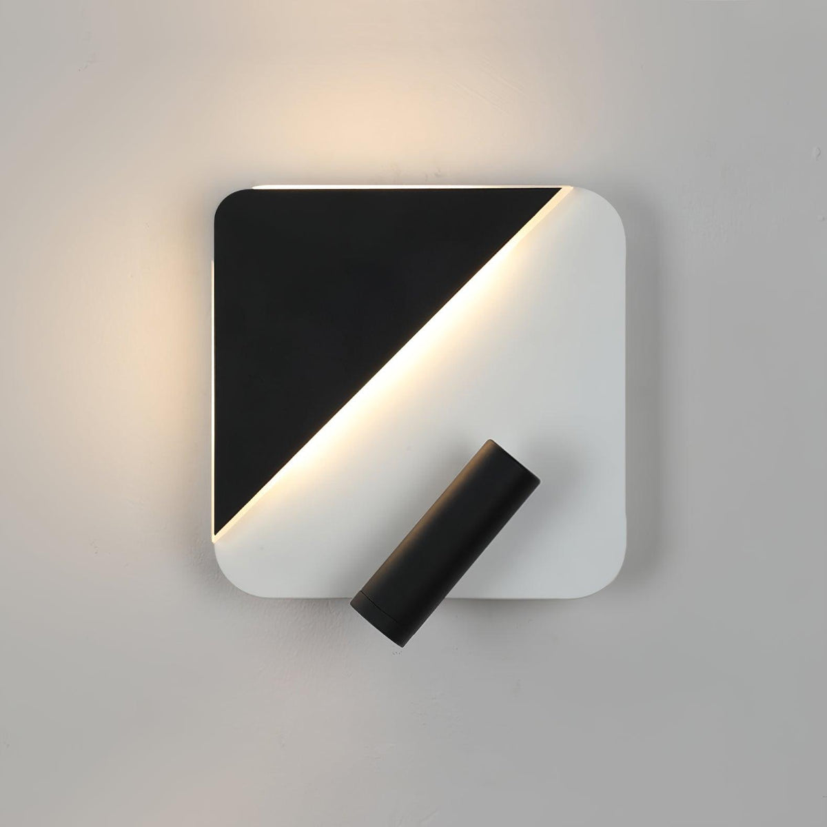 Kneeland Rotatable Wall Lamp ? 7.1″ x H 7.1″ / Dia 18cm x H 18cm / Black + White / Warm Light Wall lamp
