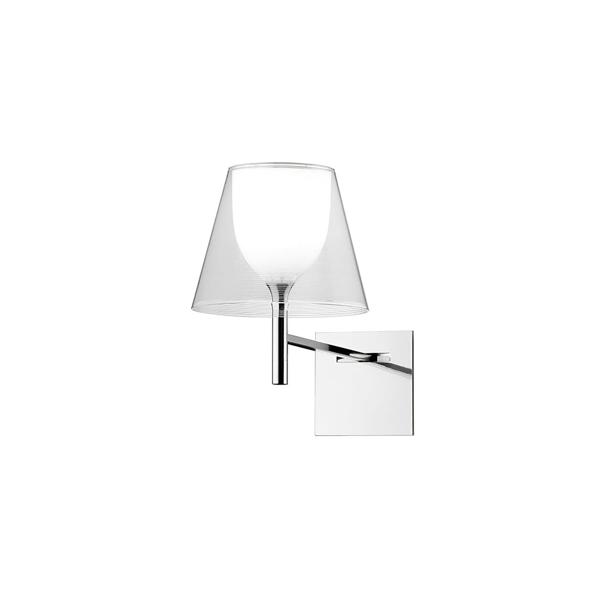 Chrome Prism Wall Lamp ? 9.3″ x H 15.7″ / 23.5cm x H 40cm / Clear acrylic & Chrome Wall lamp