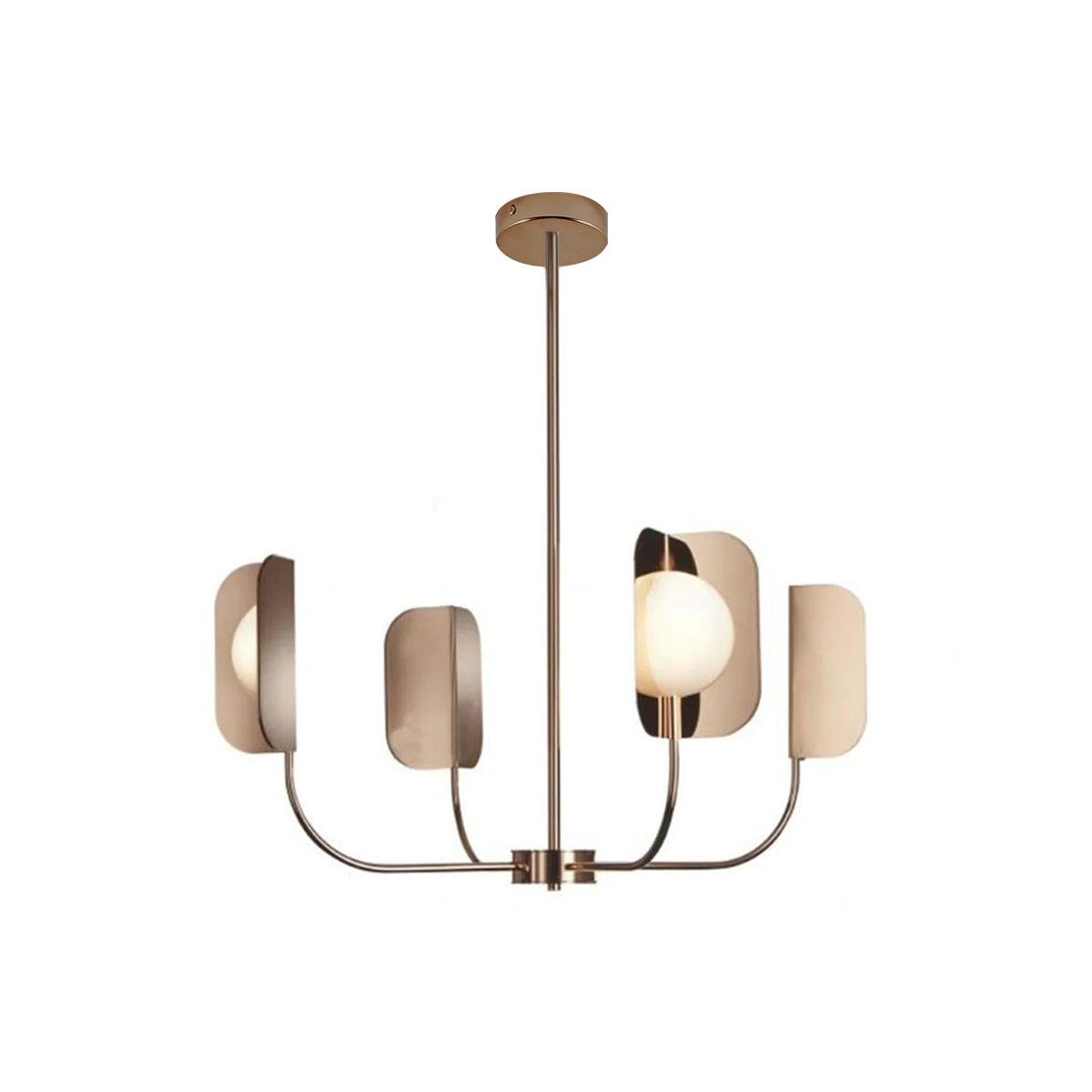 LEAF Chandelier 4heads ? 31.5″ x H 28.4″ / Dia 80cm x H 72cm / Rose gold Chandelier
