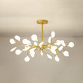 LED Firefly Sputnik Chandelier 30 heads ? 27.6″ x H 13.8″ / Dia 70 cm x H 35 cm / Gold + White Chandelier