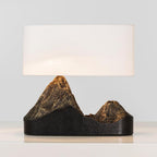 Landscape Table Lamp ? 13.7″ x H 16.5″ / Dia 35cm x H 42cm / Dark Coffee + White / US plug Table lamp