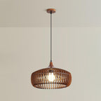 Lattice Nest Wooden Pendant Lamp ? 16.9″ x H 7.5″ / Dia 43cm x H 19cm / Walnut wood Pendant light