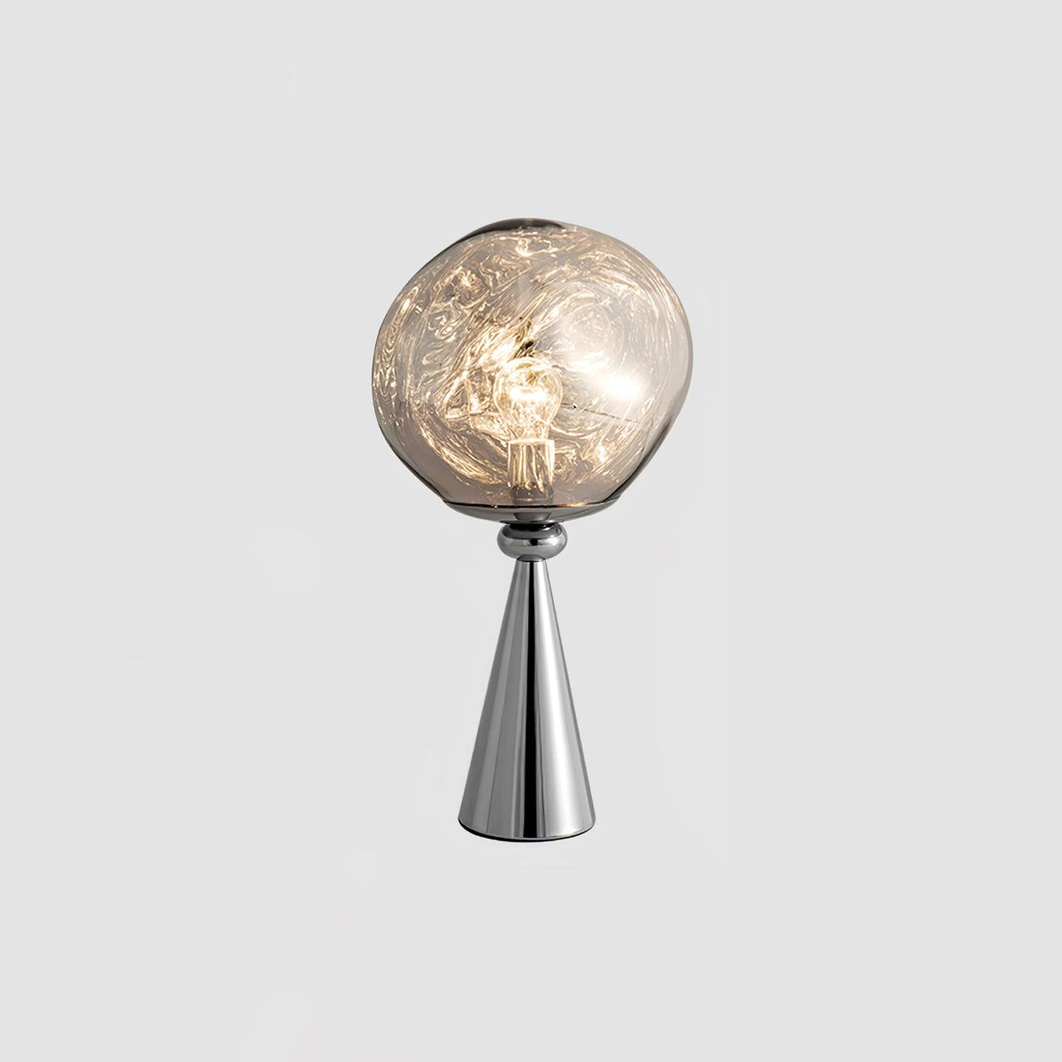 Lava Cone Table Lamp ? 11″ X H 17.7″ / Dia 28cm X H 45cm / Chrome & Silver / US Plug Table lamp