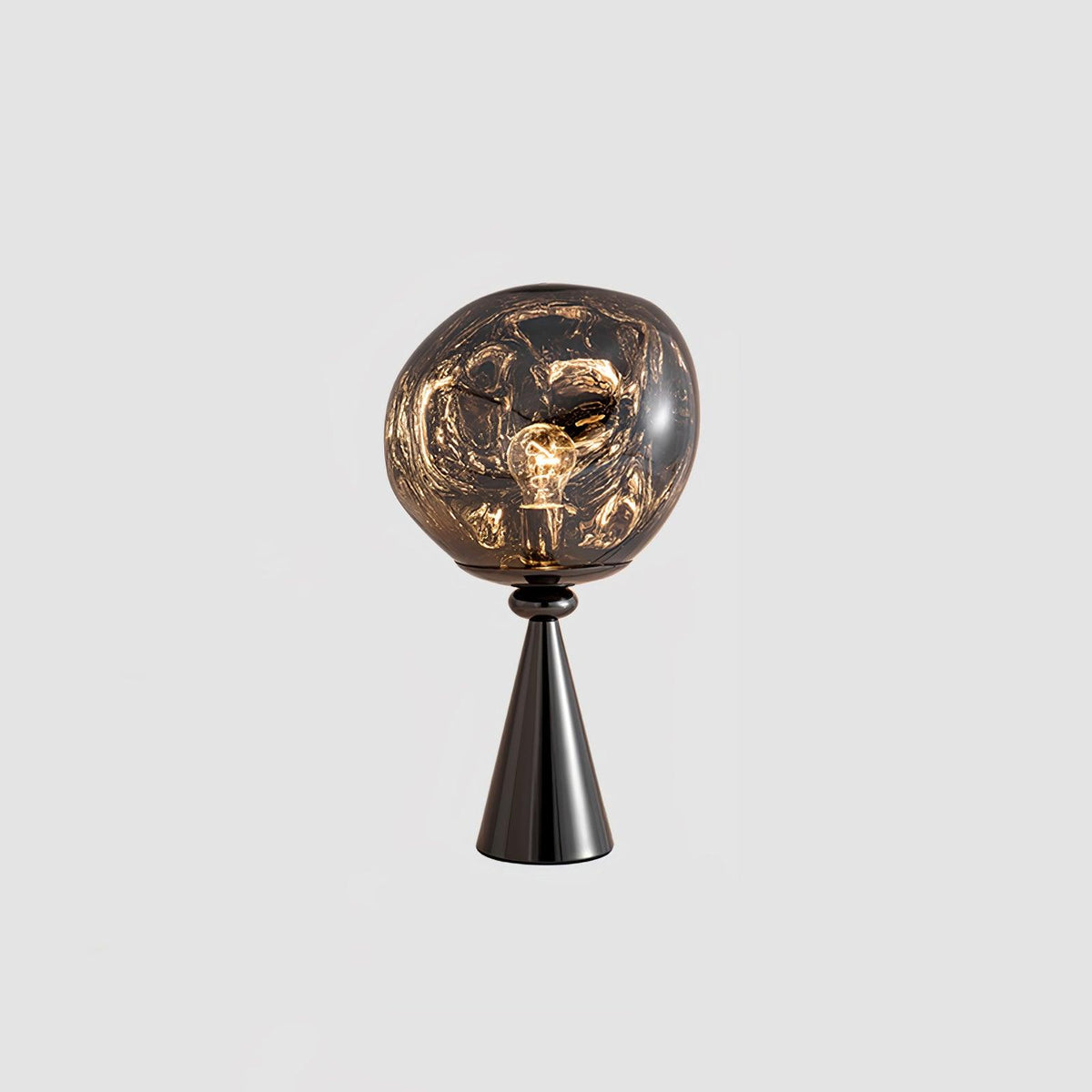 Lava Cone Table Lamp ? 11″ X H 17.7″ / Dia 28cm X H 45cm / Black & Smoke gray / US Plug Table lamp