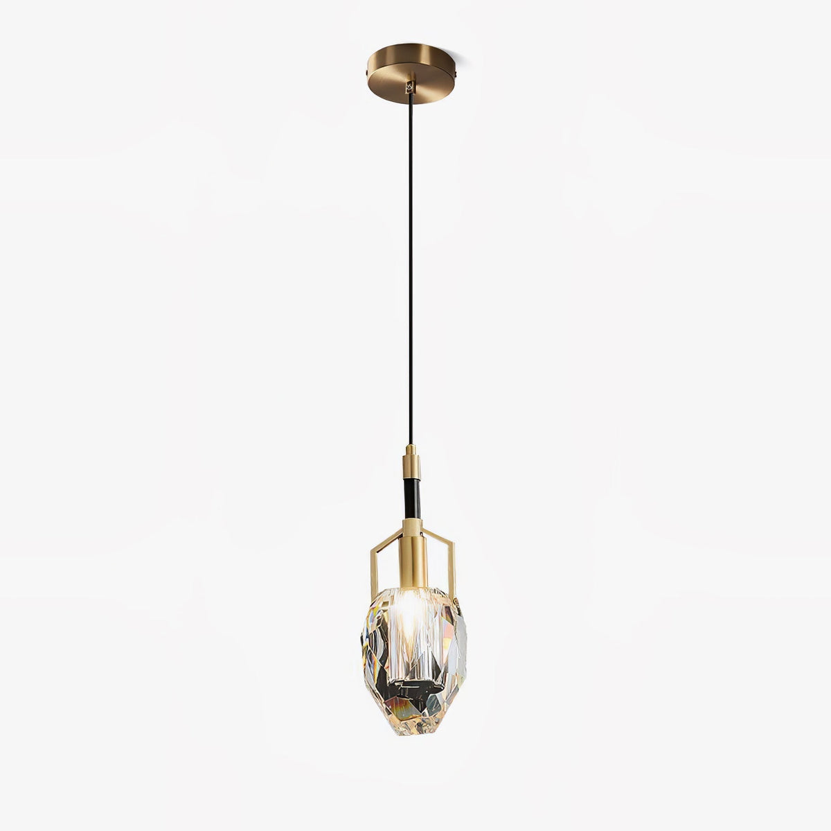 Lavilla Pendant Lamp ? 4.7″ x H 10.6″ / Dia 12cm x H 27cm / Brass + Clear Pendant light