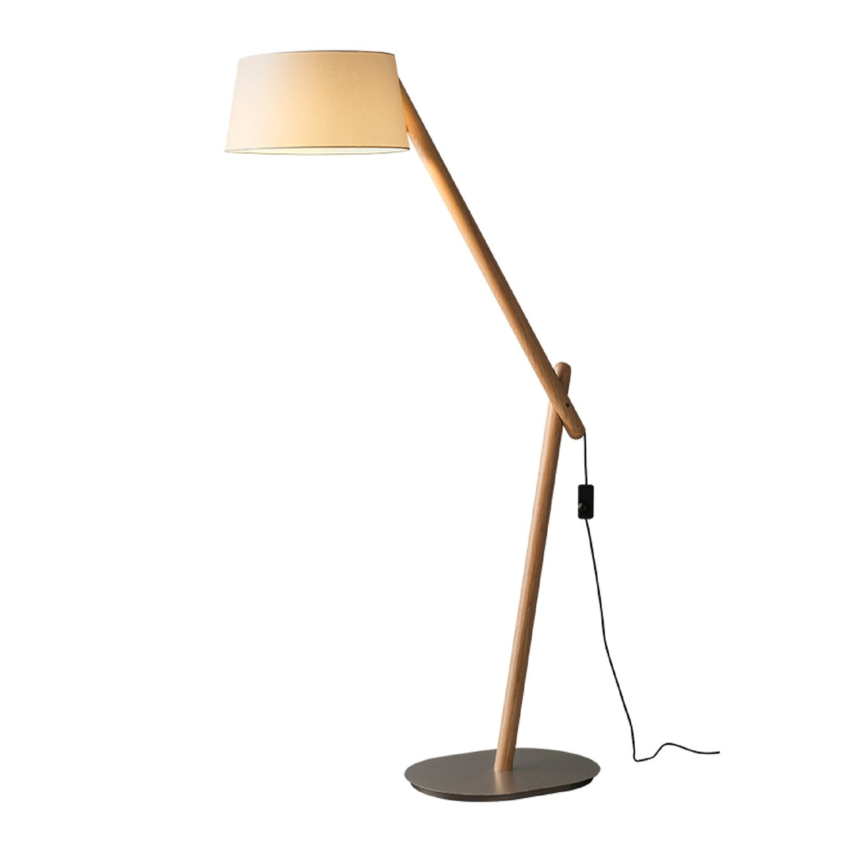 Lean Pivot Floor Lamp ∅ 18.9″ x H 65″ / Wood Color / US Plug Floor lamp