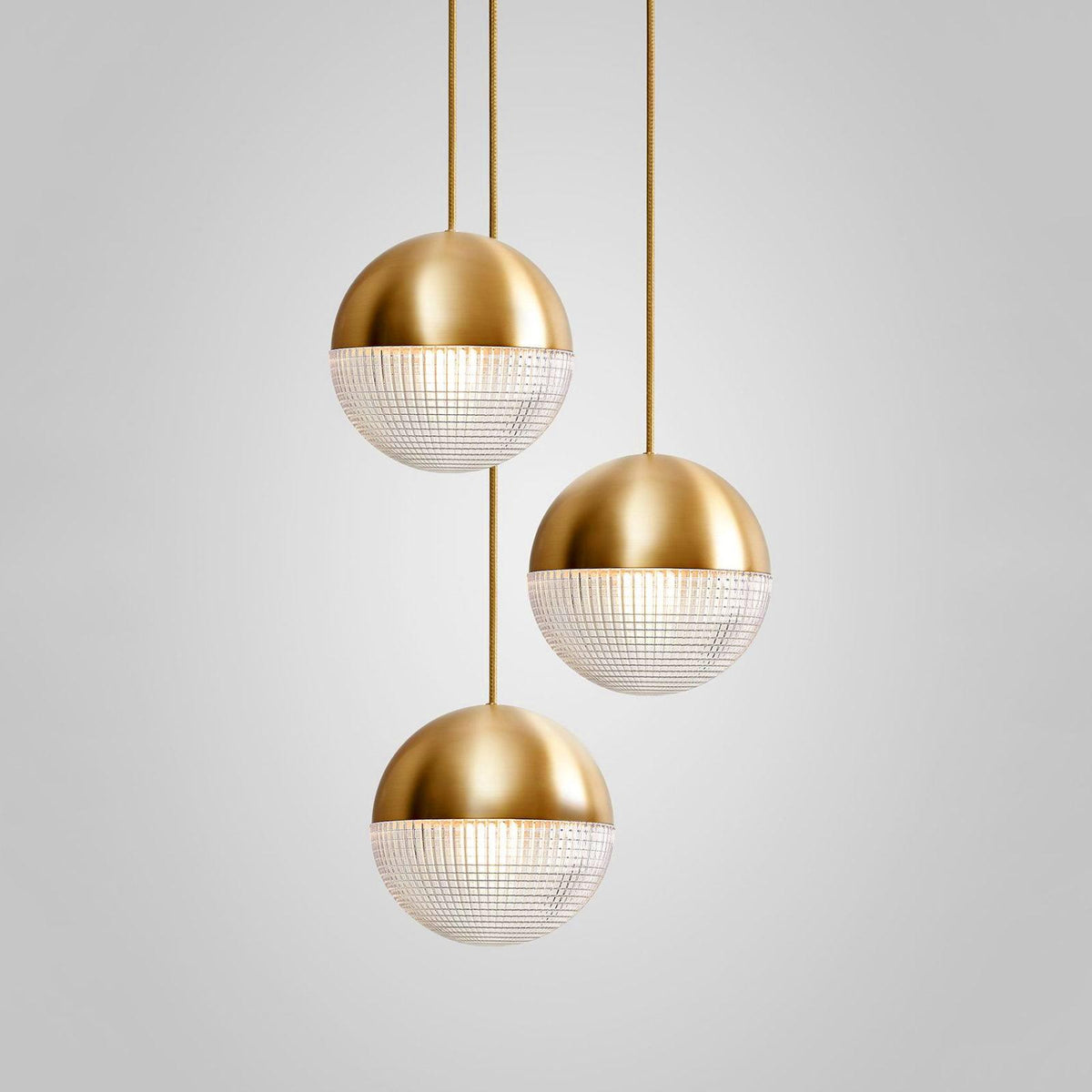 Lens Flair Pendant Lamp 3heads ? 13.8″ x H 59″ / Dia 35cm x H 150cm / Gold Pendant light