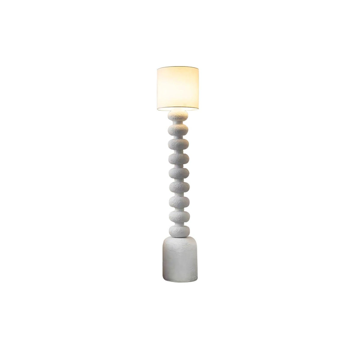 Leona Floor Lamp Rough: ∅ 11.8″ x H 70″ / Dia 30cm x H 178cm / White / US Plug Floor lamp
