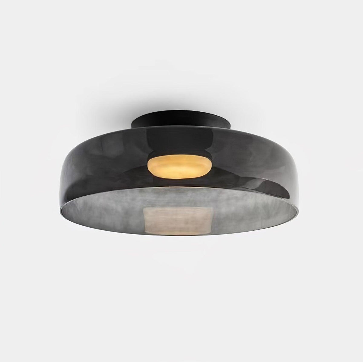 Levels Ceiling Light Single layer ? 16.5″ x H 4.3″ / ? 42cm x H 11cm / Smoke grey / Warm Light Ceiling lamp