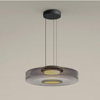 Levels Series Pendant Light Single layer ? 9.5″ x H 4.3″ / Dia 25cm x H 11cm / Smoke Grey / Warm Light Pendant light