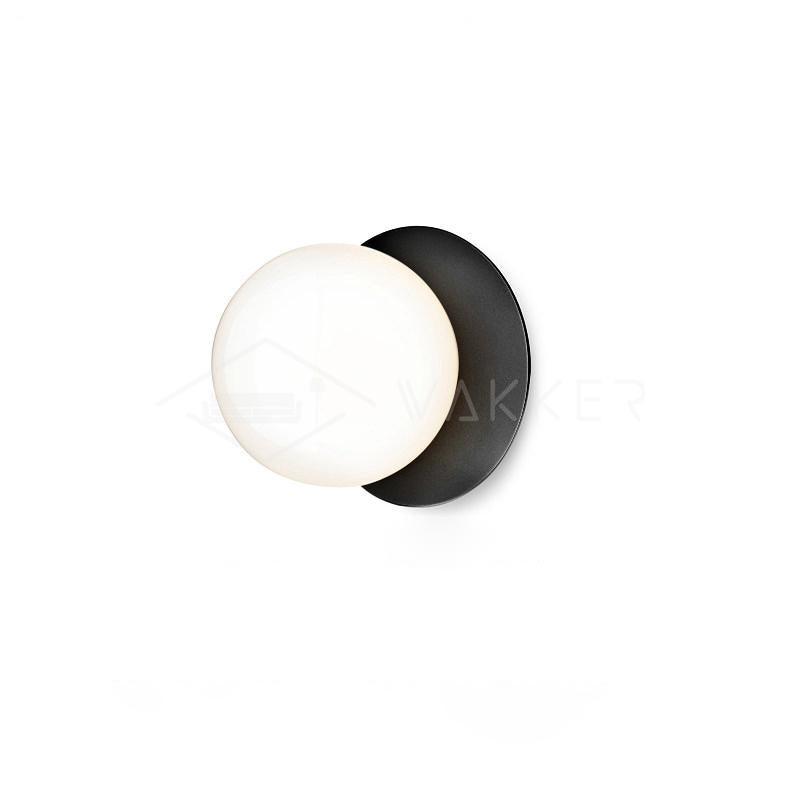 Liila Wall Sconce ? 5.9″ x H 7.9″ / Dia 15cm x H 20cm / Black / White Wall lamp