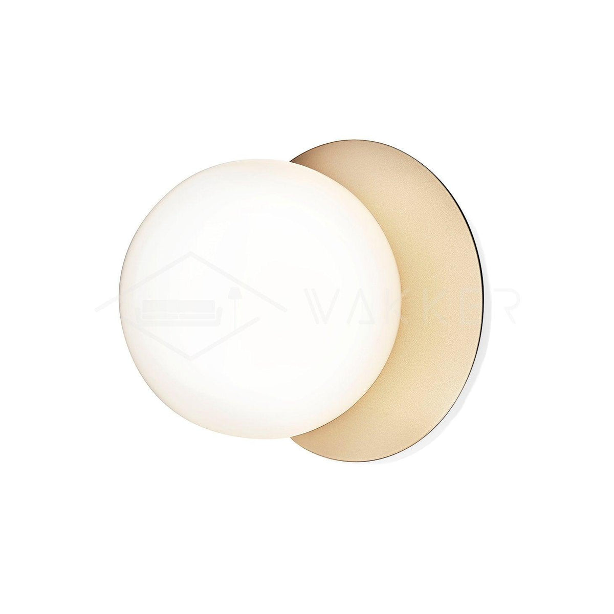 Liila Wall Sconce ? 5.9″ x H 7.9″ / Dia 15cm x H 20cm / Brass / White Wall lamp