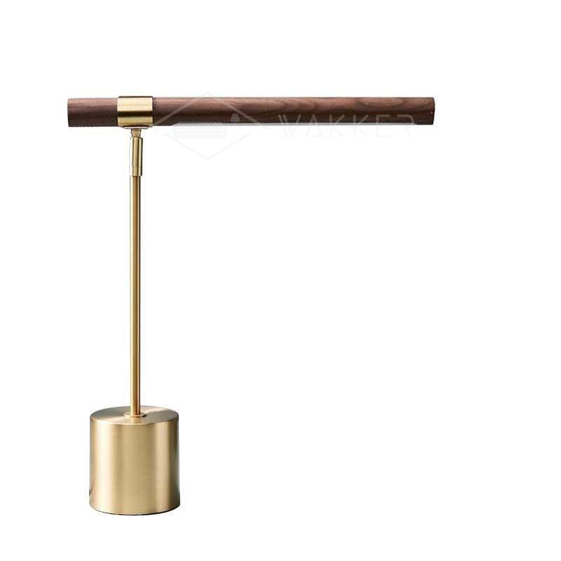 Linear Table Lamp ∅ 18.1″ x H 18.1″ / Dia 46cm x 46cm / Gold & Wood Colour / US Plug Table lamp