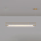 Linear Strip Chandelier L 31.5″ x W 4.7″ x H 7.9″ / L 80cm x W 12cm x H 20cm / Gold & Clear / Warm Light Chandelier