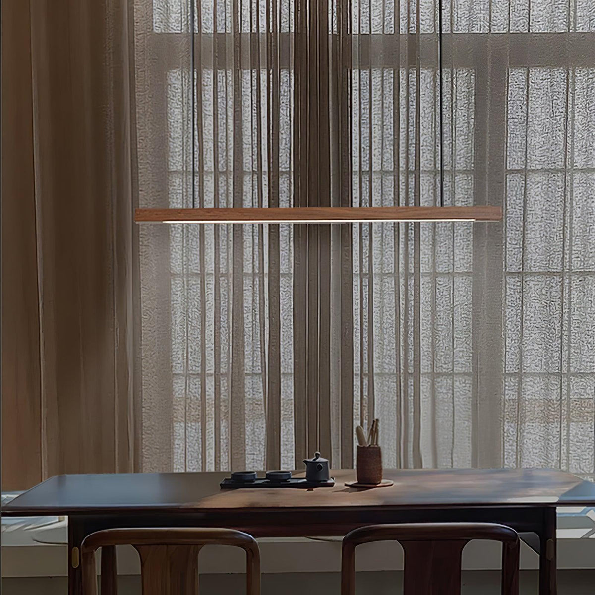 Linear Wooden Pendant Light Pendant light