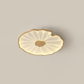 Lotus Leaf Acrylic Ceiling Lamp ? 11.8″ x H 1.6″ / Dia 30cm x H 4cm / Hydrographic Nature Wood Grain Finish / Warm