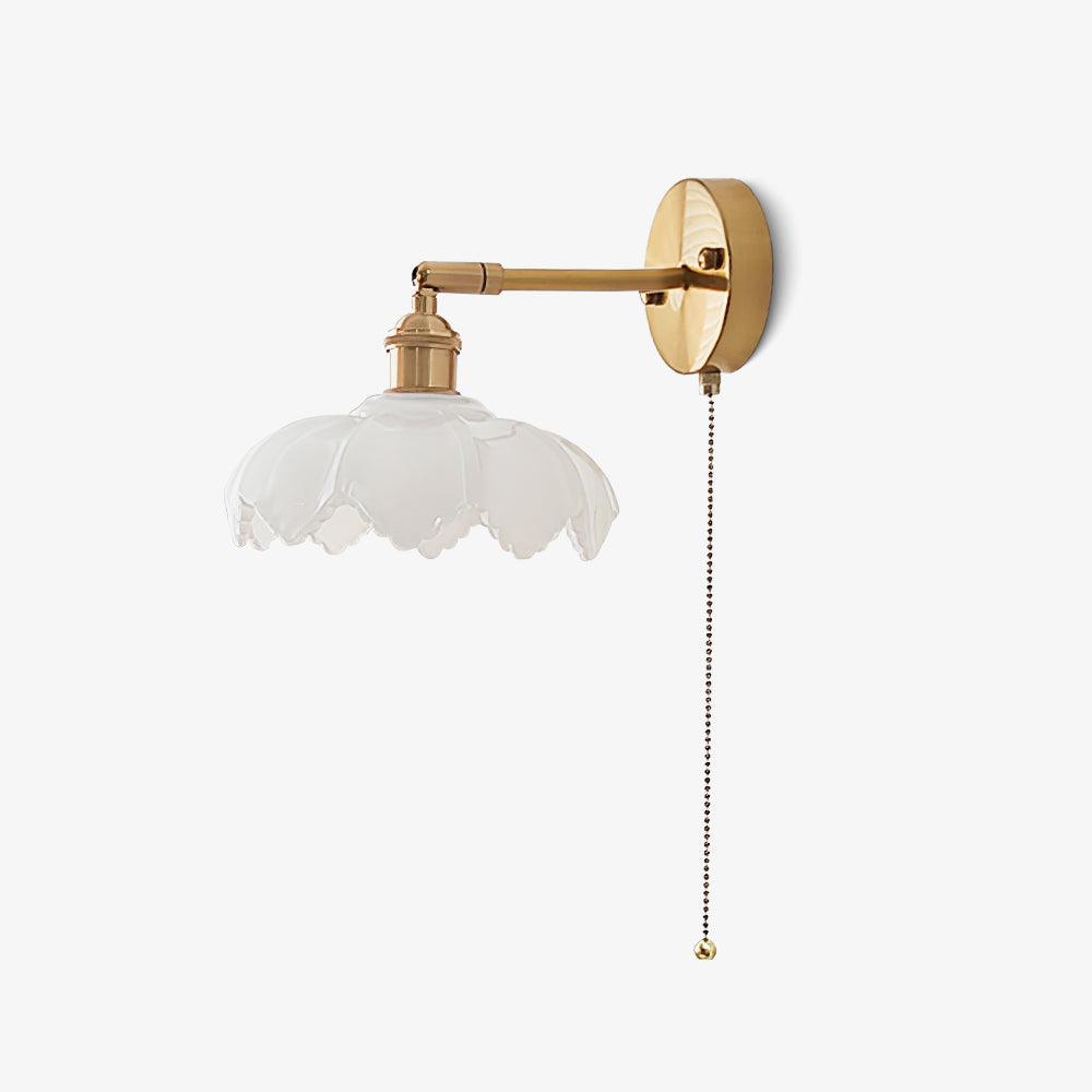 Lotus Rotatable Wall Lamp ? 7.1″ x H 5.9″ / Dia 18cm x H 15cm / Gold & White Wall lamp