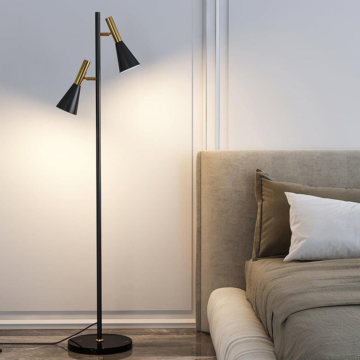 Lron Mouth Floor Lamp ? 10.6″ x H 60.6″ / Dia 27cm x H 154cm / Black / US Plug Floor lamp