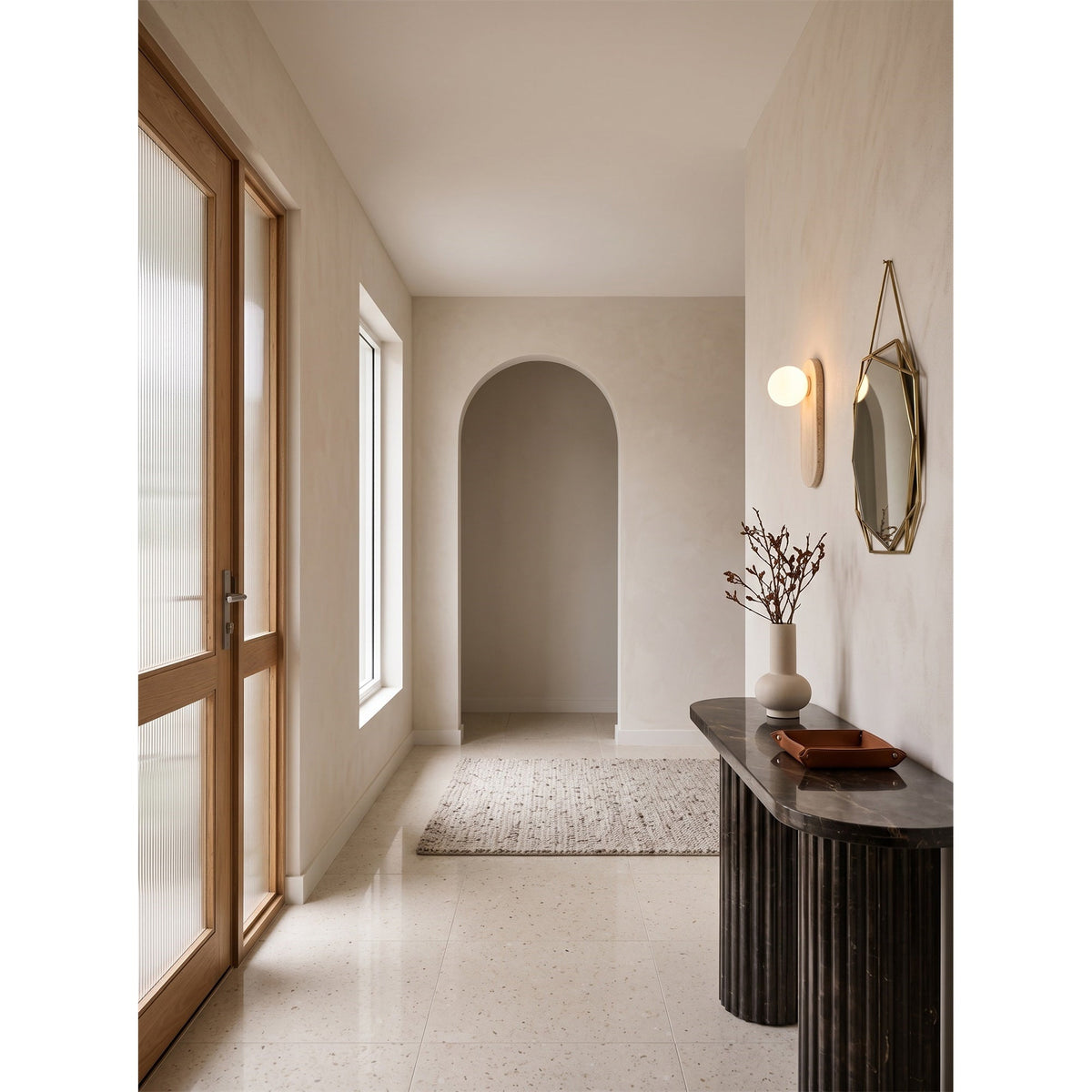 Lucie Travertine Sconce