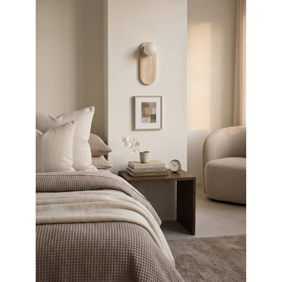Lucie Travertine Sconce
