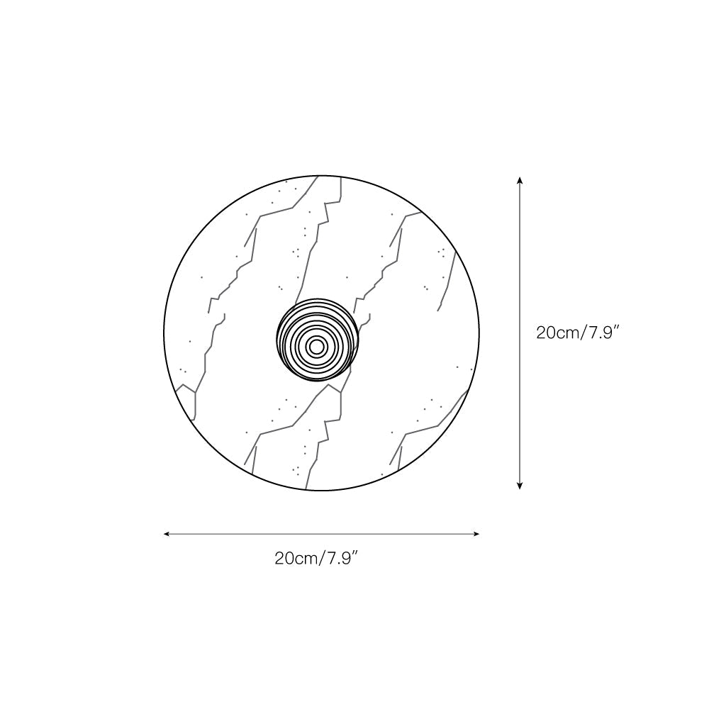 Lucie Round Marble Wall Lamp