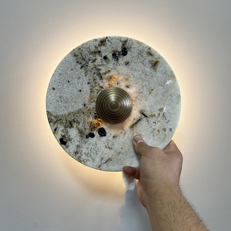 Lucie Round Marble Wall Lamp