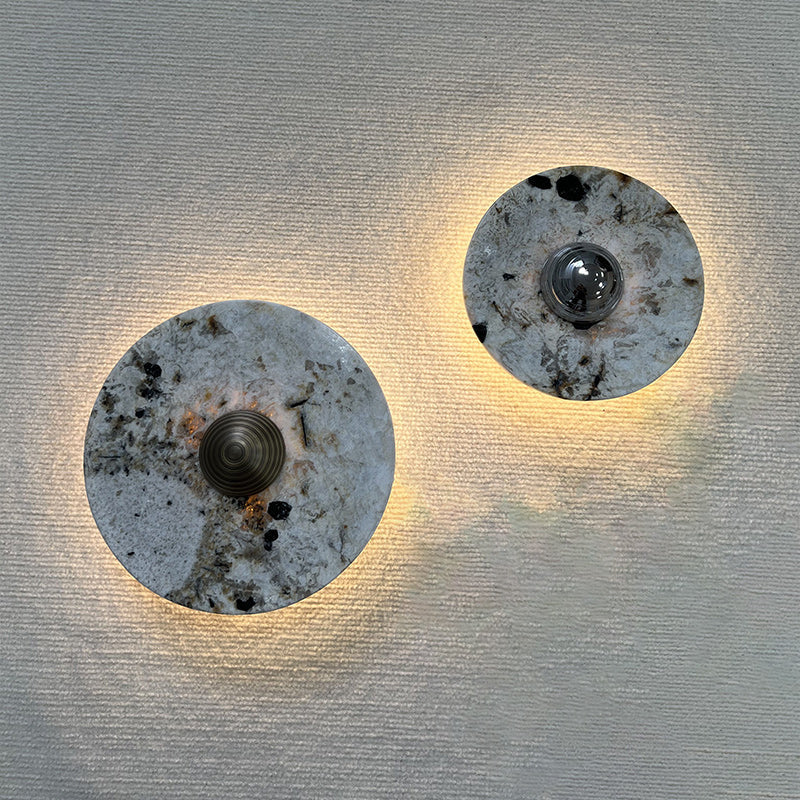Lucie Round Marble Wall Lamp
