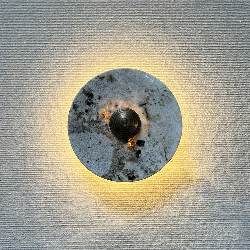 Lucie Round Marble Wall Lamp