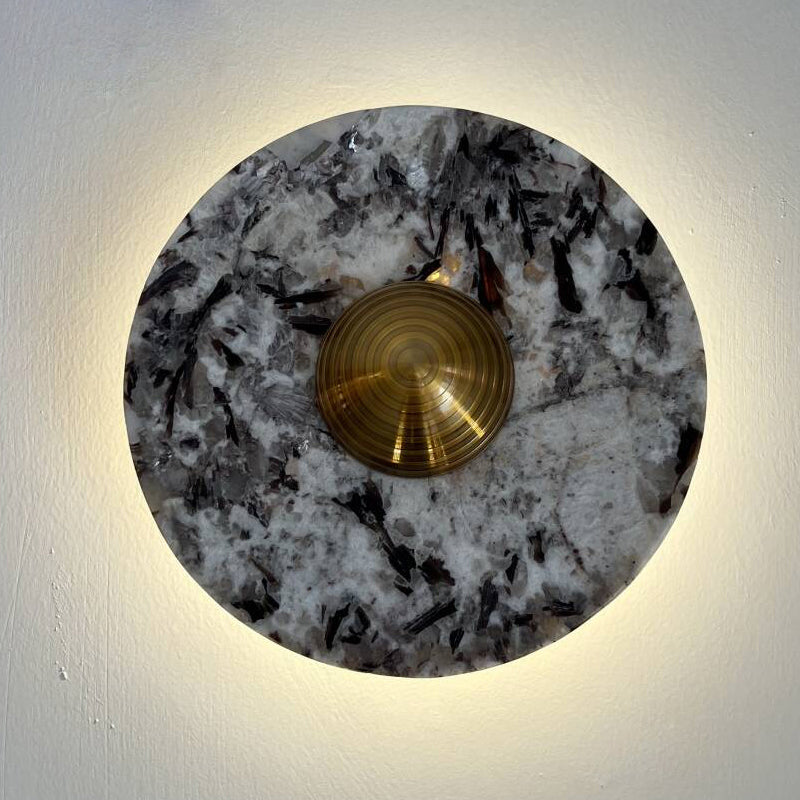 Lucie Round Marble Wall Lamp