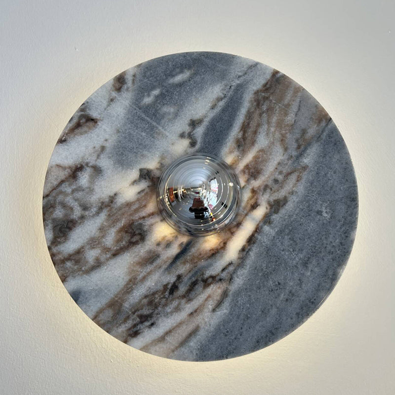 Lucie Round Marble Wall Lamp