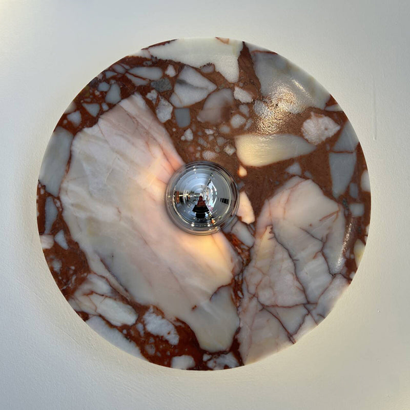 Lucie Round Marble Wall Lamp