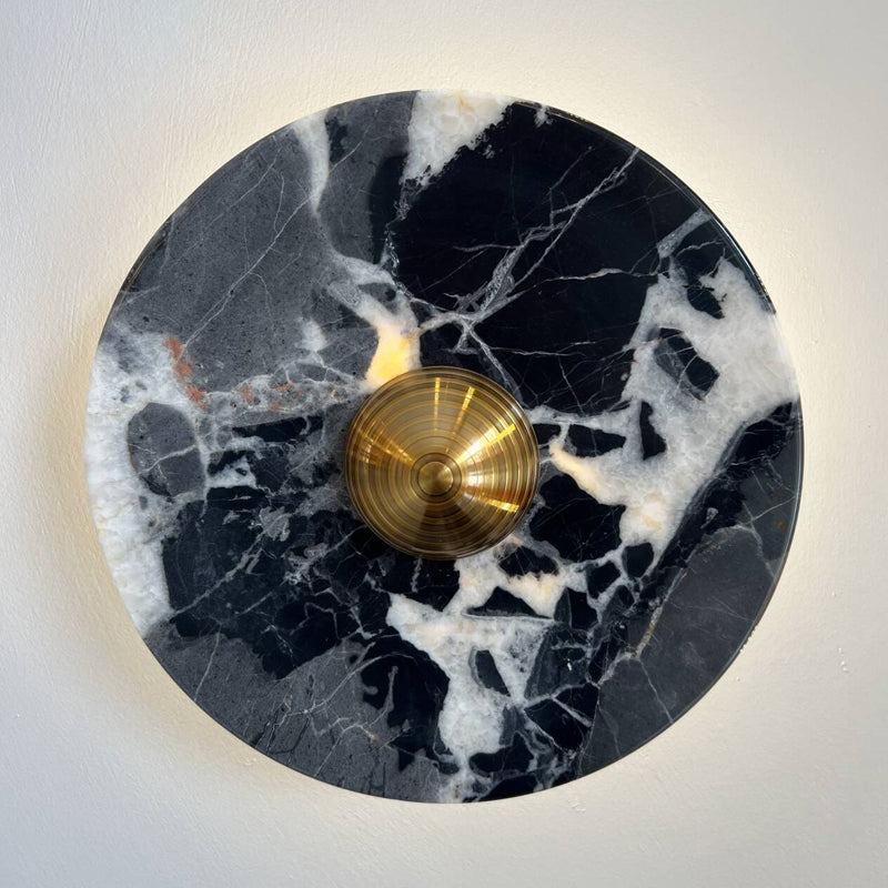 Lucie Round Marble Wall Lamp