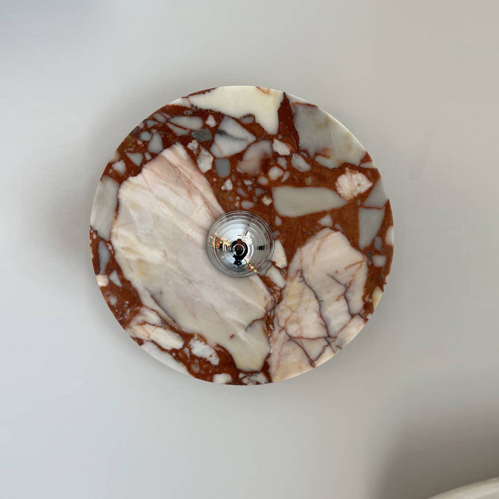 Lucie Round Marble Wall Lamp