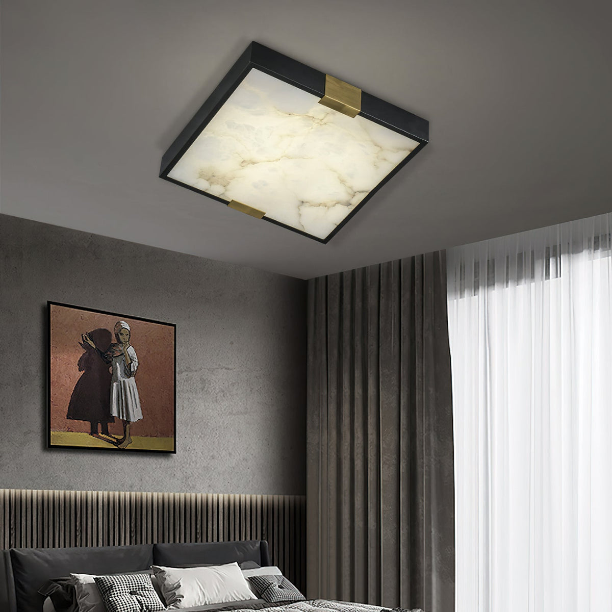 Lucien Alabaster Ceiling Light