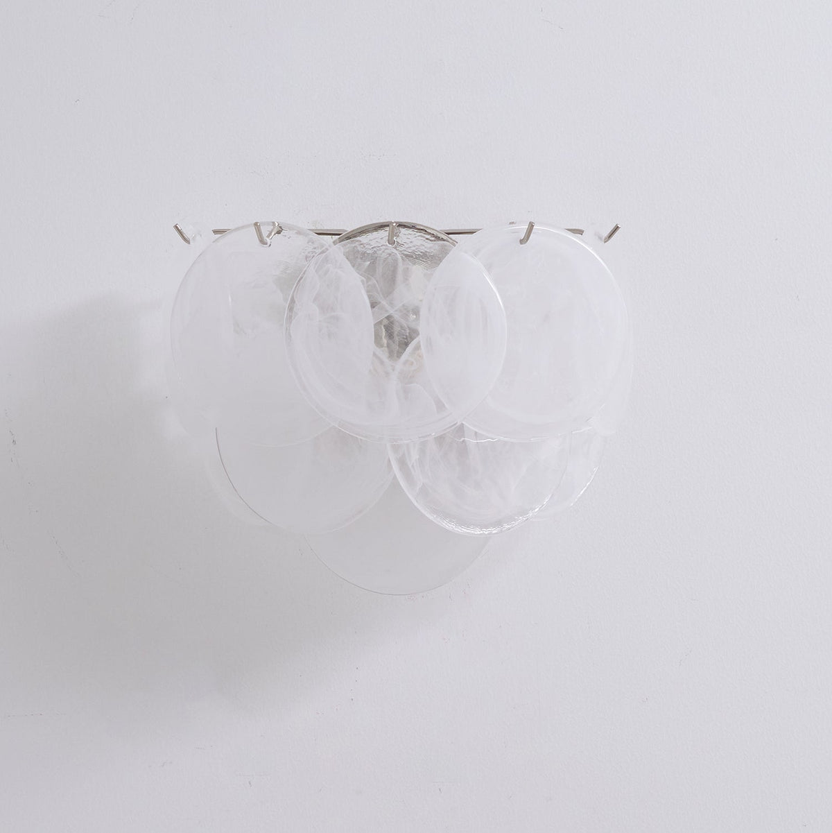 Lunaria Disc Murano Wall Lamp ? 13.4″ x W 9.1″ x H 11″ / White 1001 Wall lamp