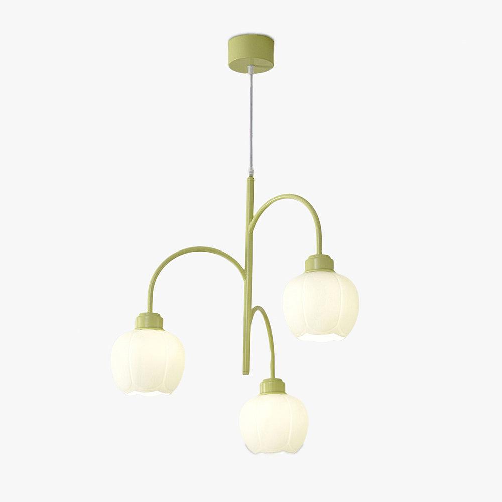 Lustra Flower Chandelier Dia 45cm x H 47cm / ? 17.7″ x H 18.5″ / Green Chandelier