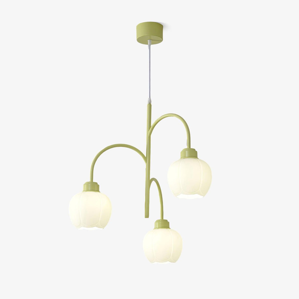 Lustra Flower Chandelier Dia 45cm x H 47cm / ? 17.7″ x H 18.5″ / Green Chandelier