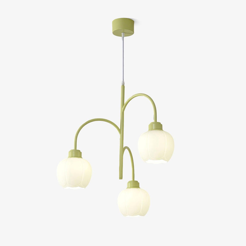 Lustra Flower Chandelier Dia 45cm x H 47cm / ? 17.7″ x H 18.5″ / Green Chandelier