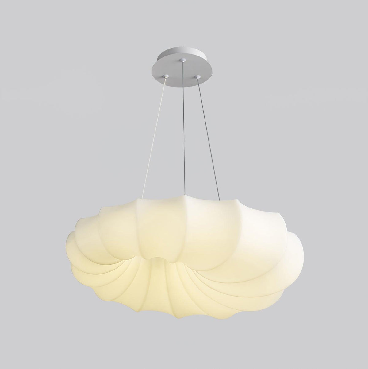 Malibu Pendant Lamp ∅ 19.6″ x H 59″/ Dia 50cm x H 150cm / White / RC Dimmer Pendant light