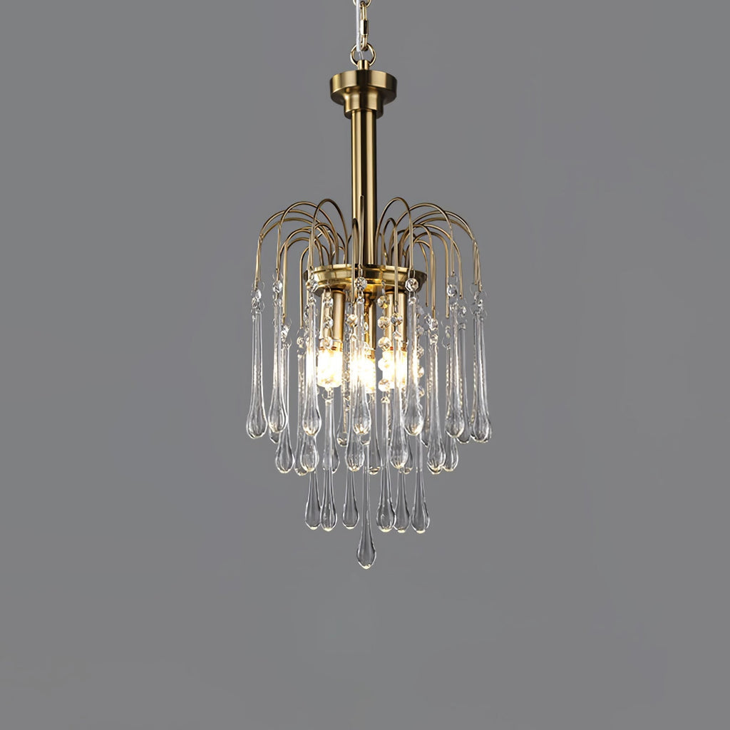Maltose Chandelier ? 11.8″ x H 22″ / Dia 30cm x H 56cm / Brass / Clear Chandelier