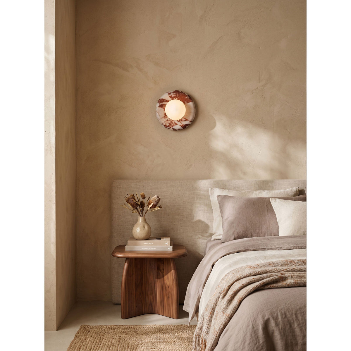 Marble Travertine Onyx Stone Collection Wall Lamp