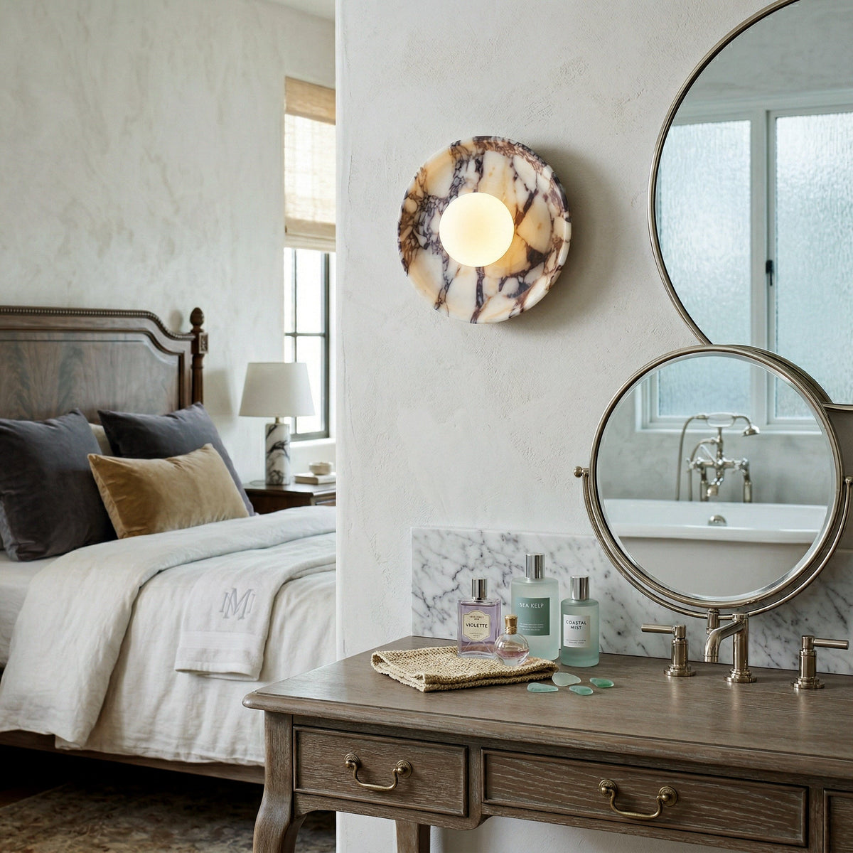 Viola Marble Wall Lamp