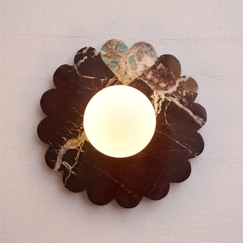 Marble Travertine Onyx Stone Collection Wall Lamp