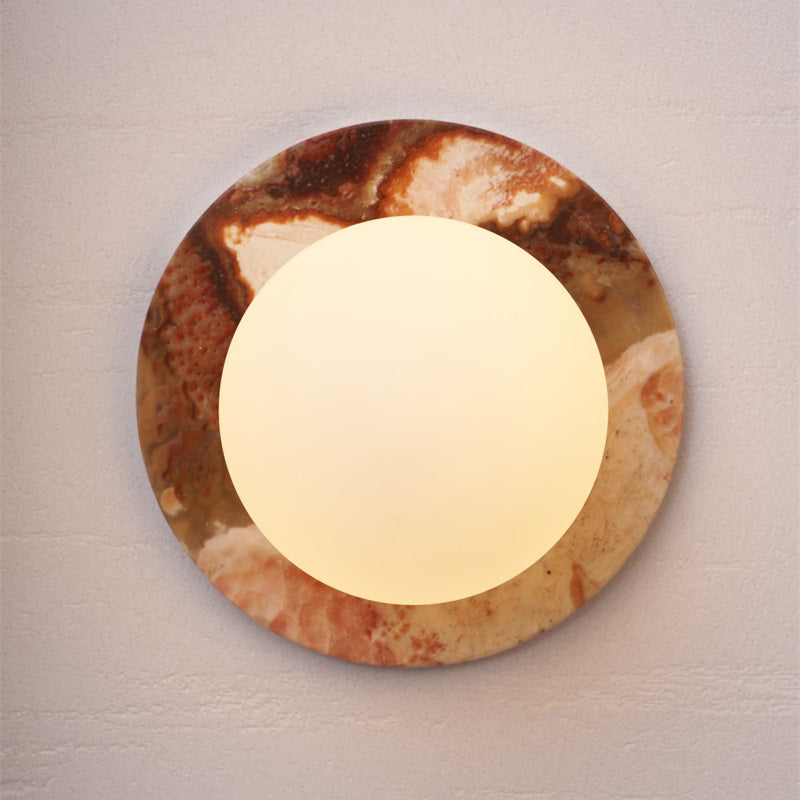 Marble Travertine Onyx Stone Collection Wall Lamp