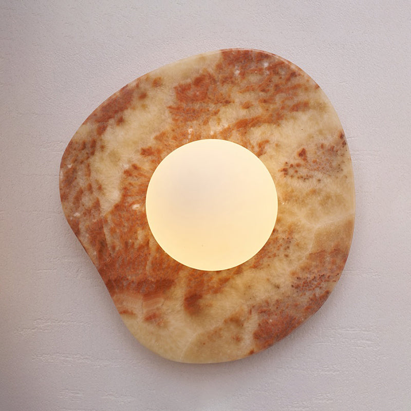 Marble Travertine Onyx Stone Collection Wall Lamp