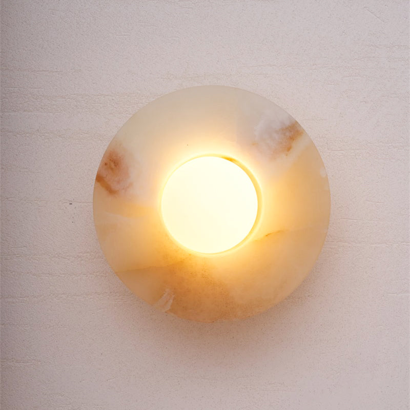 Marble Travertine Onyx Stone Collection Wall Lamp