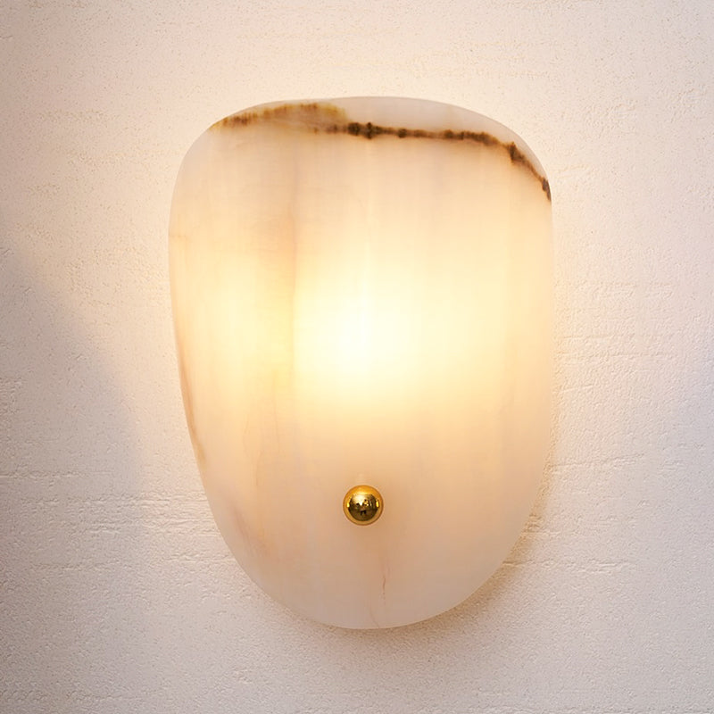 Marble Travertine Onyx Stone Collection Wall Lamp